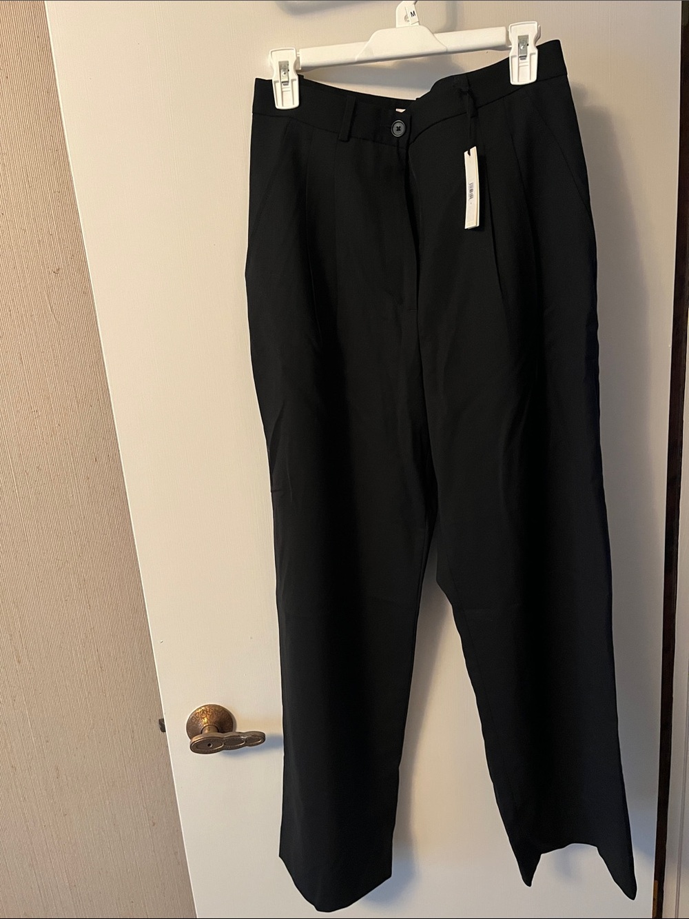 NWT Banana Republic Black Wide-Leg Dress Pants
